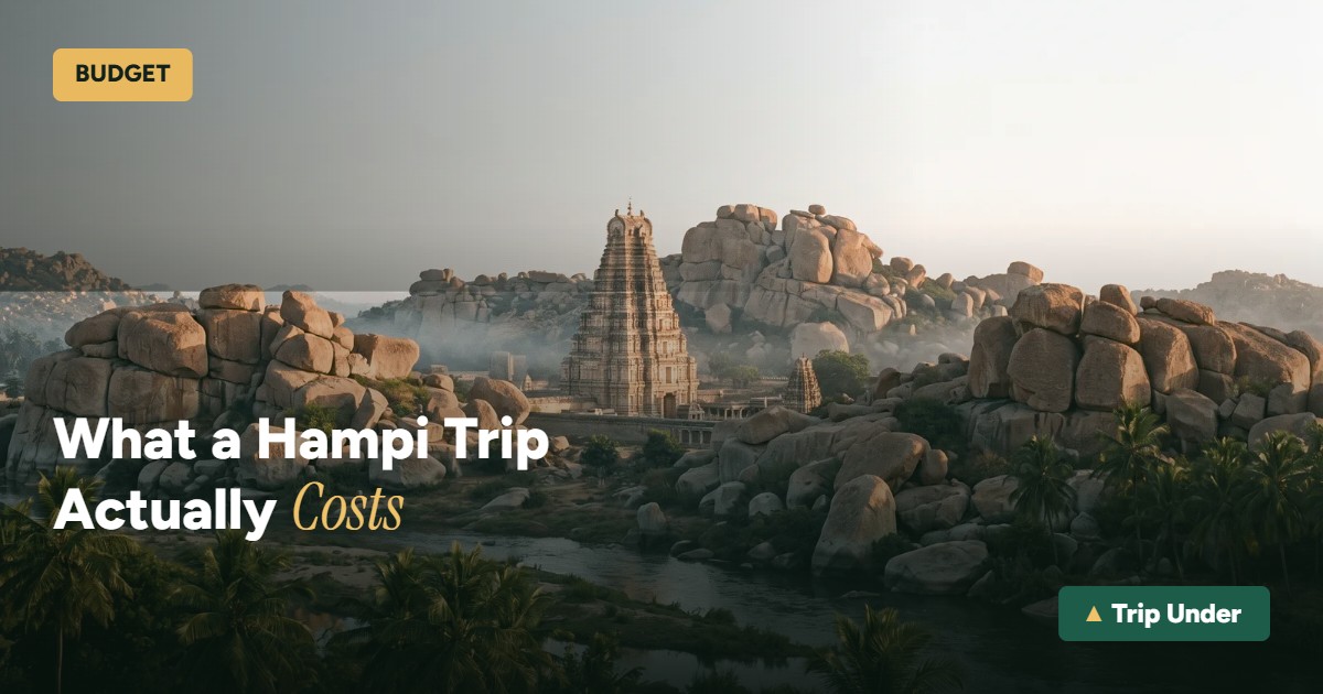 How much a Hampi trip from Bangalore actually costs